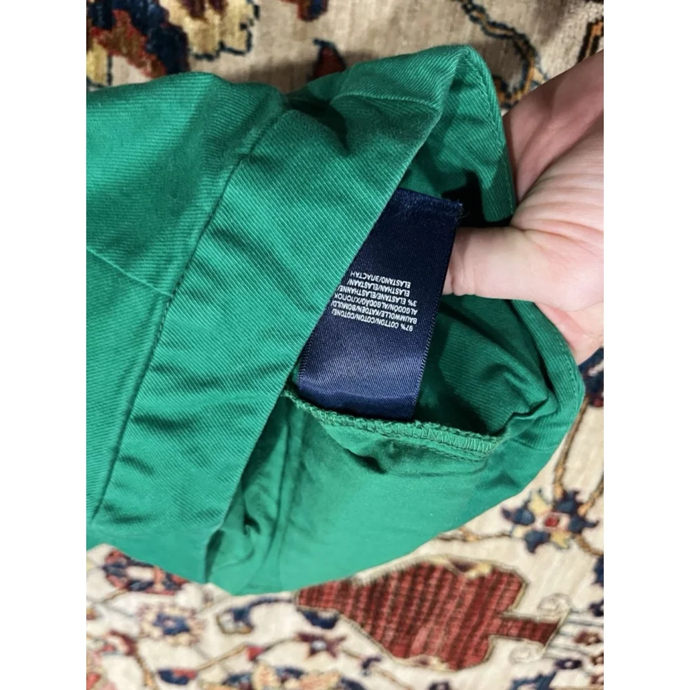 Young Kids Polo Ralph Lauren Kelly green Equestrian Style Suede Jeans Size 12